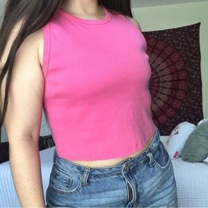 pink h&m tank top size medium